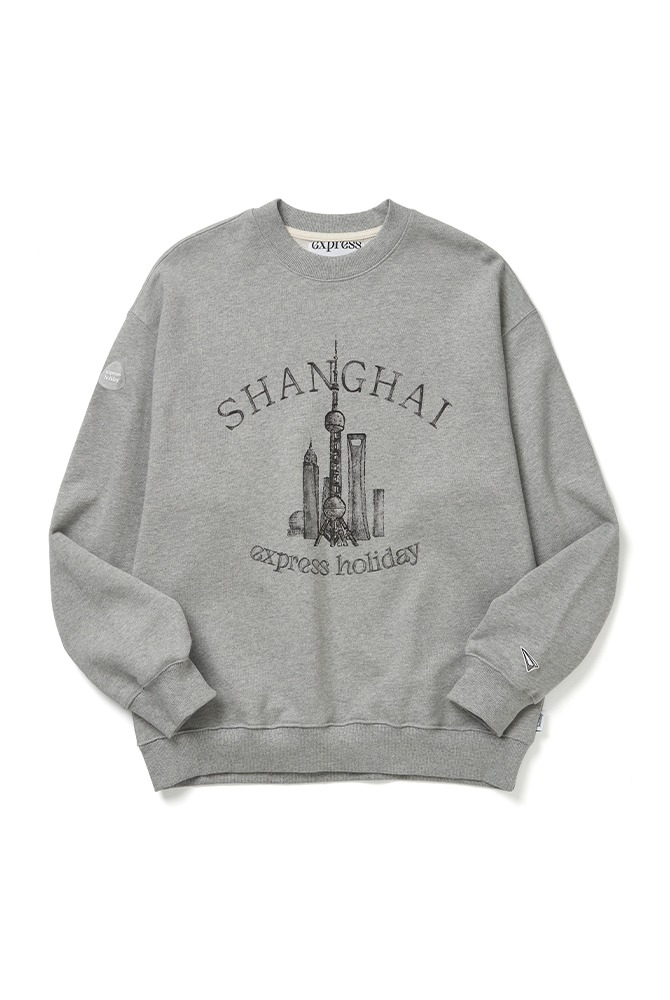Shanghai Landmark Sweatshirt_Melange