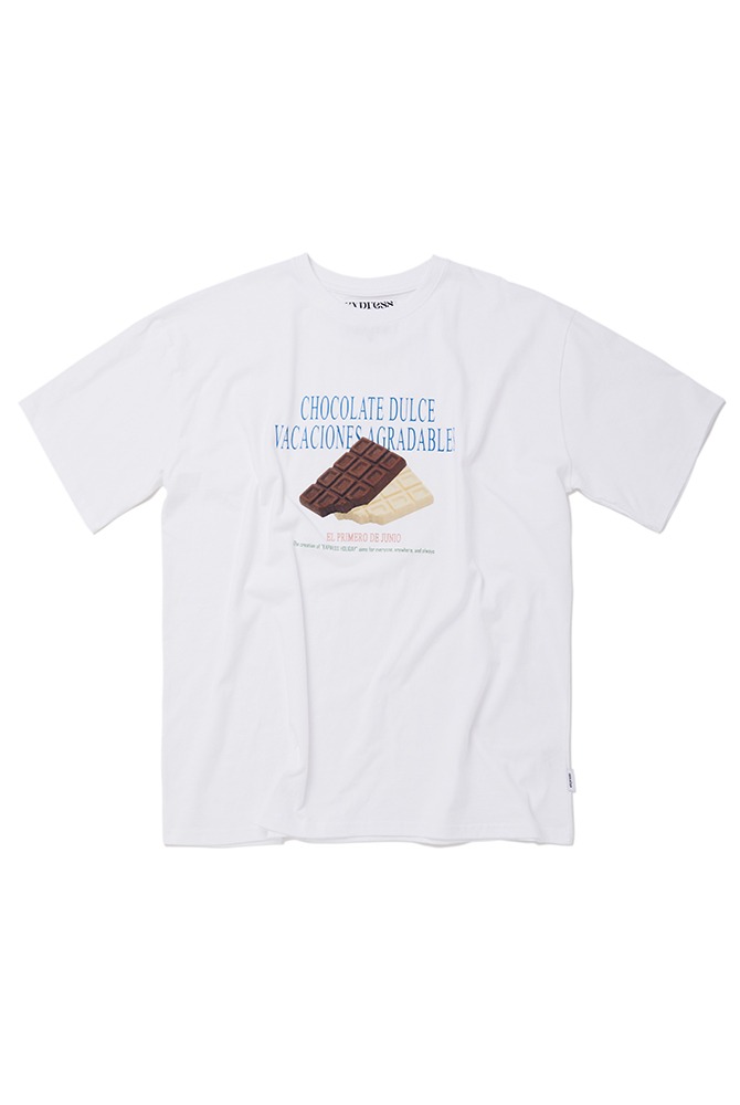 Chocolate Half T-Shirt_White